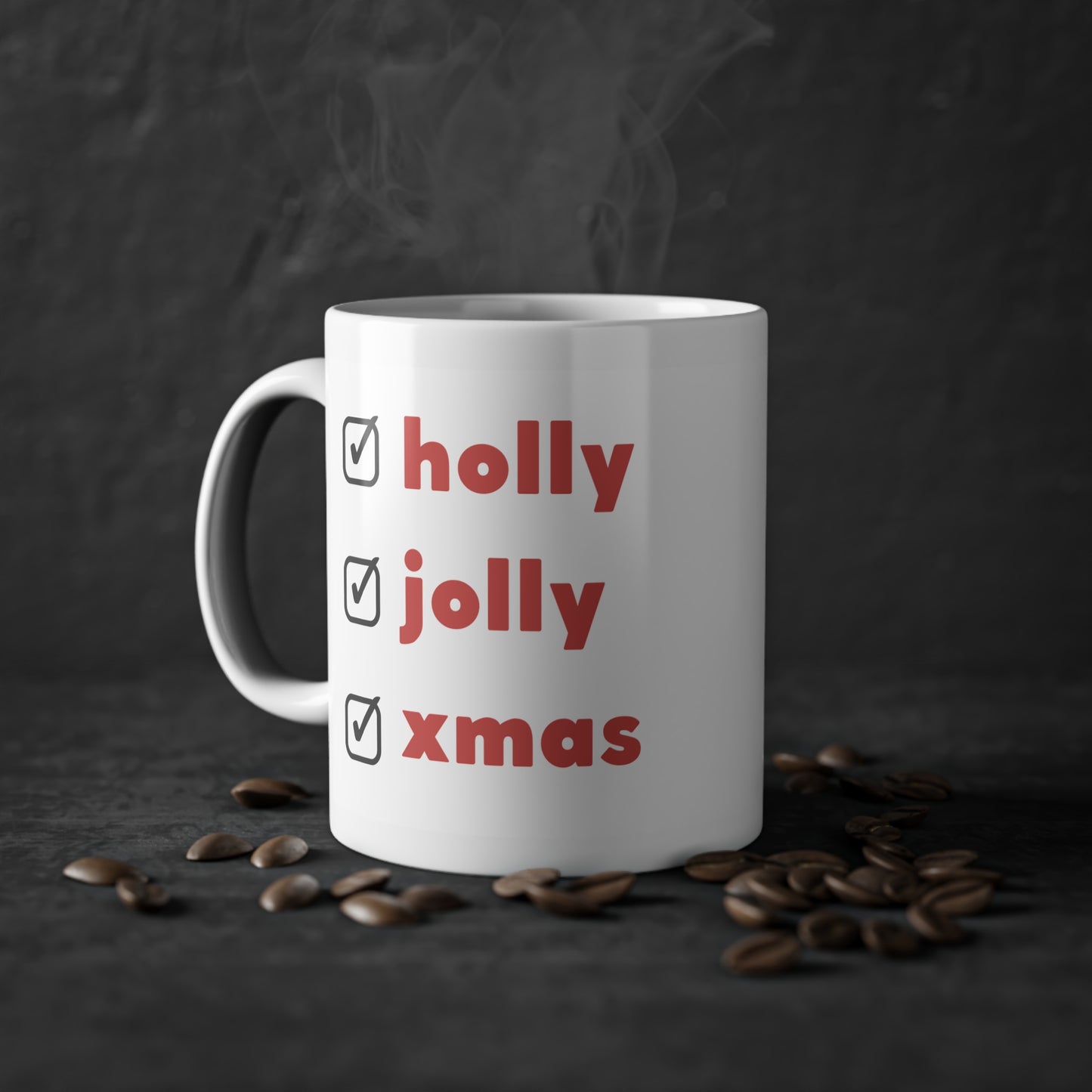 Christmas Mug - Holly Jolly Xmas