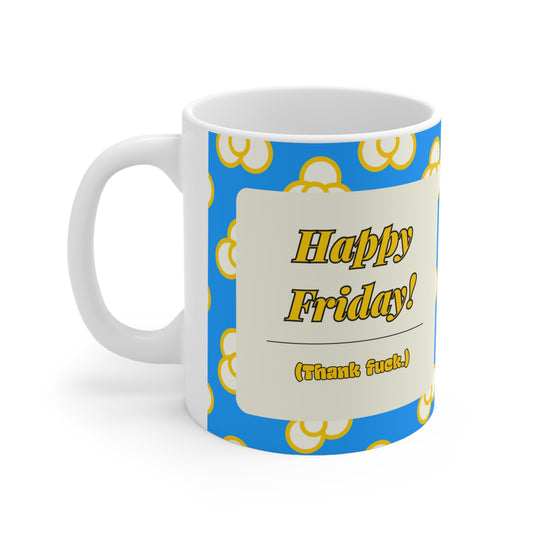 corporate mug - happy friday!