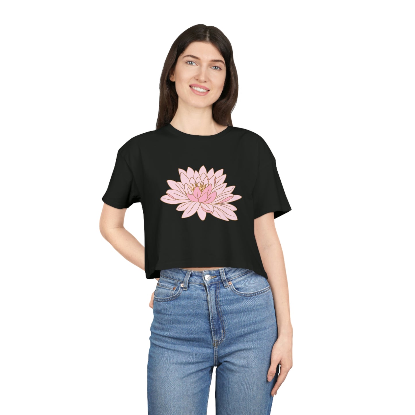 cropped tee - lotus